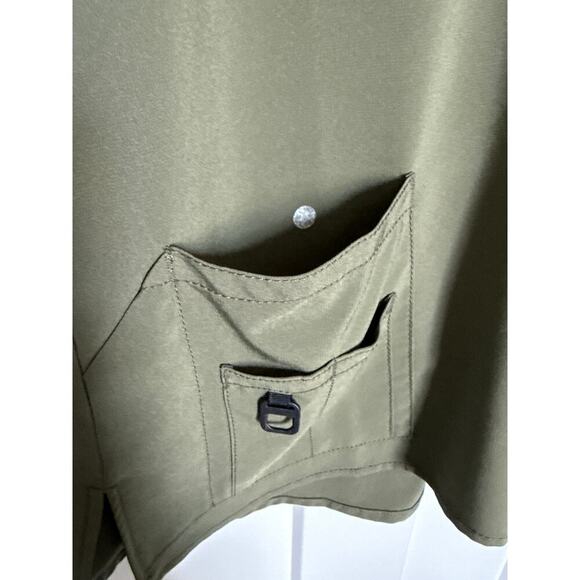 Carhartt Force Women’s Cross Flex V-Neck Scrub Top C12110 Olive Green Size S - Picture 7 of 8